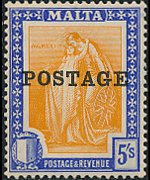 Malta 1926 - serie Allegorie: 5 sh