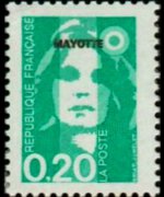 Mayotte 1997 - set Marianne by Briat: 0,20 fr