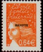 Mayotte 2002 - serie Marianna di Luquet: 0,64 €