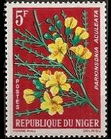 Niger 1964 - serie Fiori: 5 fr