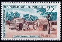 Niger 1964 - serie Abitazioni tipiche: 25 fr