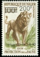 Niger 1959 - serie Animali: 200 fr su 100 fr