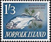 Norfolk 1962 - serie Pesci: 1'3 sh