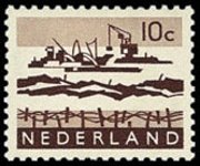 Olanda 1962 - serie Vedute: 10 c
