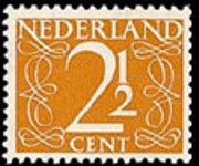 Olanda 1946 - serie Cifra: 2½ c