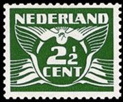 Olanda 1924 - serie Colomba in volo: 2½ c