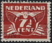 Olanda 1924 - serie Colomba in volo: 7½ c