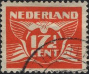 Olanda 1924 - serie Colomba in volo: 17½ c