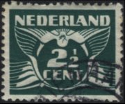 Olanda 1924 - serie Colomba in volo: 2½ c