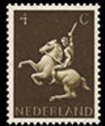 Olanda 1943 - serie Simboli germanici e eroi del mare: 4 c