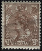 Olanda 1899 - serie Regina Guglielmina: 7½ c