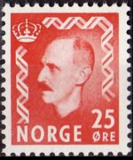 Norway 1950 - set King Haakon VII: 25 ø