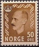 Norway 1950 - set King Haakon VII: 50 ø