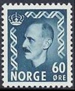 Norvegia 1950 - serie Re Haakon VII: 60 ø
