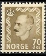 Norvegia 1950 - serie Re Haakon VII: 70 ø