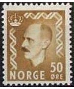 Norvegia 1950 - serie Re Haakon VII: 50 ø