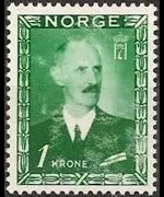 Norvegia 1946 - serie Re Haakon VII - Alti valori: 1 kr