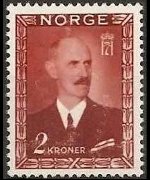 Norvegia 1946 - serie Re Haakon VII - Alti valori: 2 kr