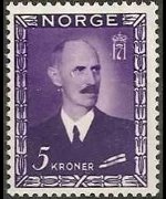 Norvegia 1946 - serie Re Haakon VII - Alti valori: 5 kr