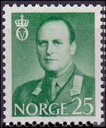 Norway 1958 - set King Olaf V: 25 ø