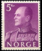 Norvegia 1959 - serie Re Olaf V - Alti valori: 5 kr