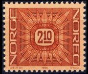 Norvegia 1986 - serie Cifra: 2,10 kr