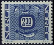 Norvegia 1986 - serie Cifra: 2,30 kr
