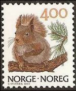 Norvegia 1988 - serie Fauna: 4,00 kr