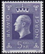 Norvegia 1969 - serie Re Olaf V - Alti valori: 5 kr