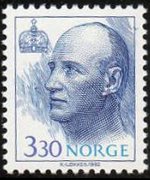 Norvegia 1992 - serie Re Harald V e Regina Sonja: 3,30 kr