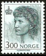 Norvegia 1992 - serie Re Harald V e Regina Sonja: 3,00 kr