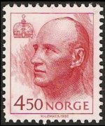 Norvegia 1992 - serie Re Harald V e Regina Sonja: 4,50 kr