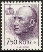 Norvegia 1992 - serie Re Harald V e Regina Sonja: 7,50 kr