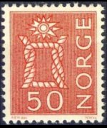 Norway 1962 - set Local patterns: 50 ø