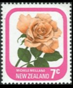 Nuova Zelanda 1975 - serie Rose: 7 c