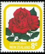Nuova Zelanda 1975 - serie Rose: 8 c