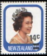 Nuova Zelanda 1977 - serie Regina Elisabetta II: 14 c su 10 c