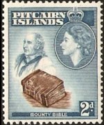 Pitcairn Islands 1957 - set Queen Elisabeth II and various subjects: 2 p