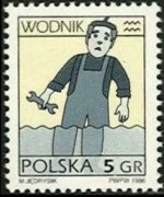 Polonia 1996 - serie Segni dello zodiaco: 5 gr
