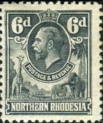 Rhodesia del nord 1925 - serie Re Giorgio V: 6 p
