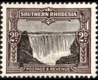 Rhodesia del sud 1931 - serie Cascate Vittoria: 2 p