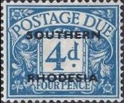 Rhodesia del sud 1951 - serie Cifra: 4 p