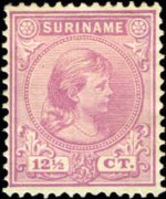 Suriname 1892 - set Queen Wilhelmina: 12½ c