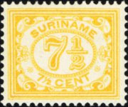 Suriname 1913 - set Numeral in oval: 7½ c