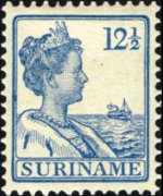 Suriname 1913 - set Queen Wilhelmina: 12½ c