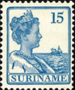 Suriname 1913 - serie Regina Guglielmina: 15 c