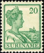 Suriname 1913 - serie Regina Guglielmina: 20 c