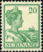 Suriname 1913 - set Queen Wilhelmina: 20 c