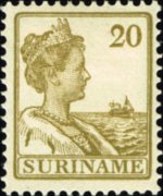 Suriname 1913 - serie Regina Guglielmina: 20 c