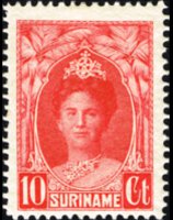 Suriname 1927 - set Queen Wilhelmina: 10 c